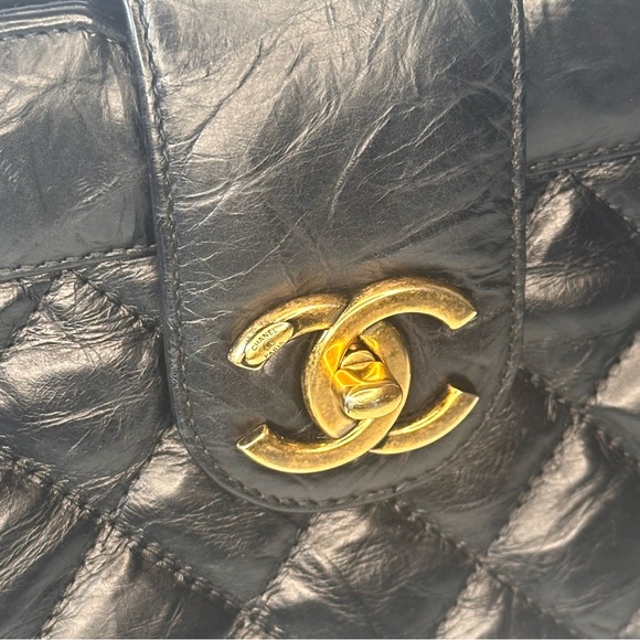 Chanel CC Frame Chain Calfskin Black - Picture 5 of 16